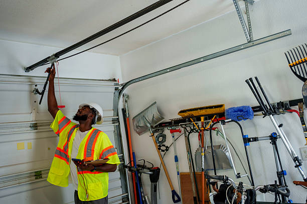 Professional Garage Door Roller Replacement technician working in Parker City, IN